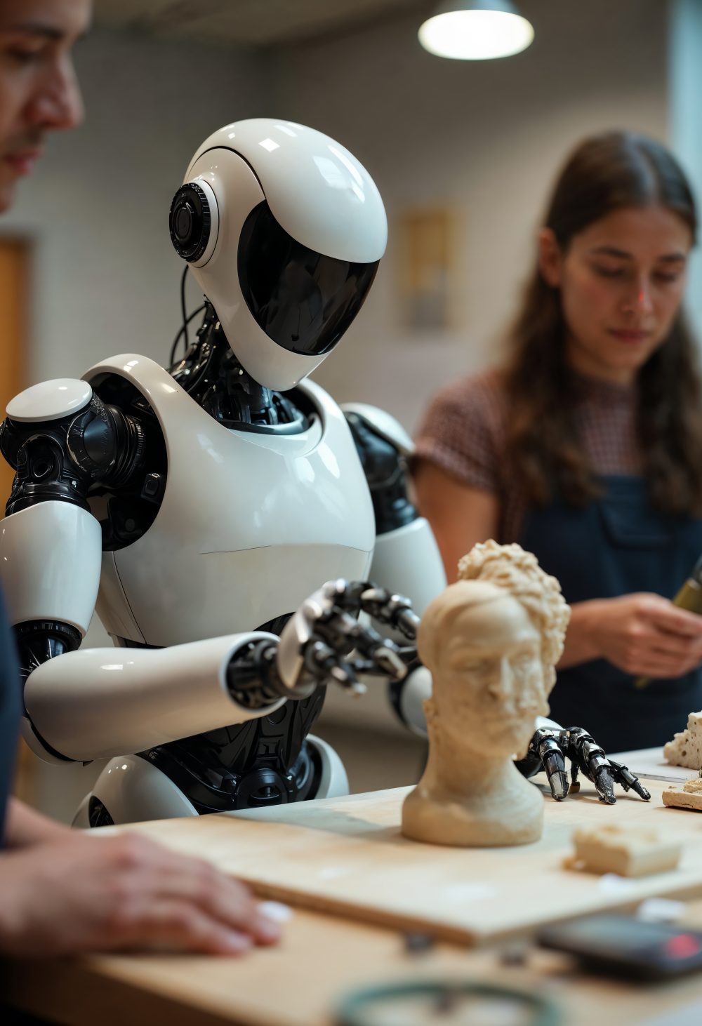 Robot and sculpture