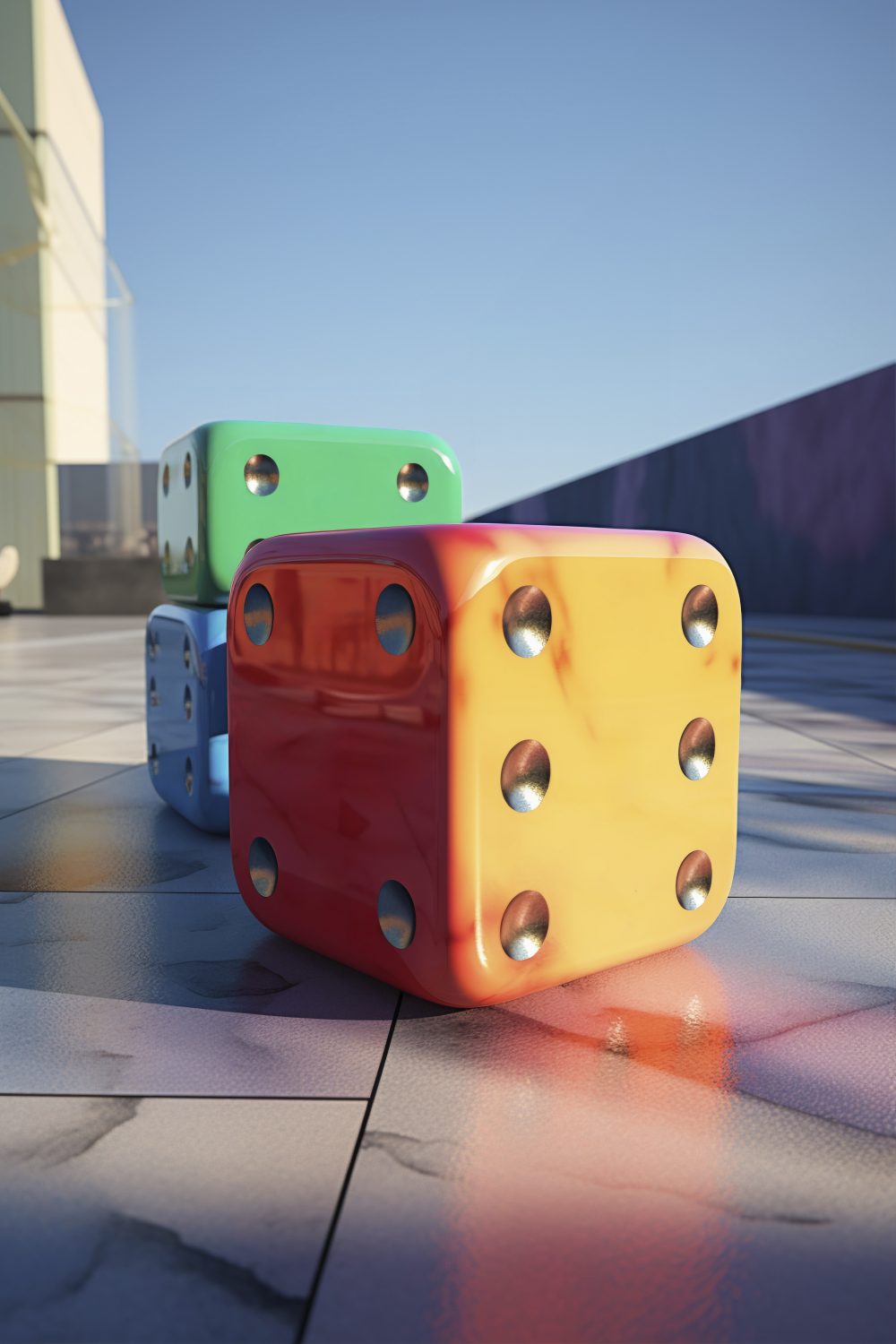 3d zar açık havada