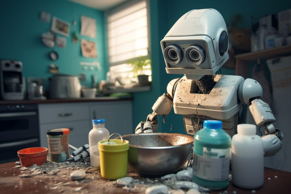 Robot yemek pişiriyor