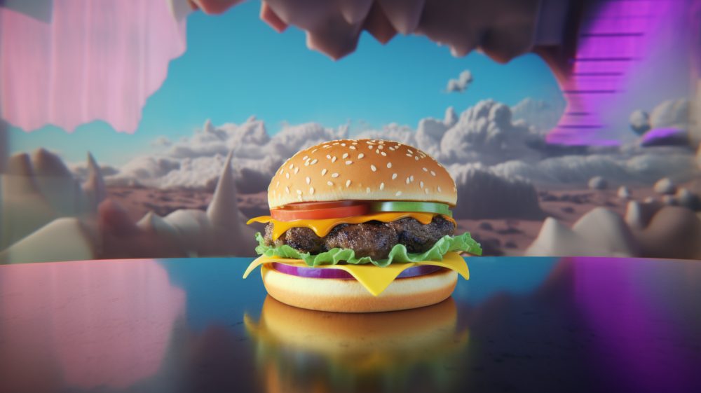 lezzetli gerçekçi burger