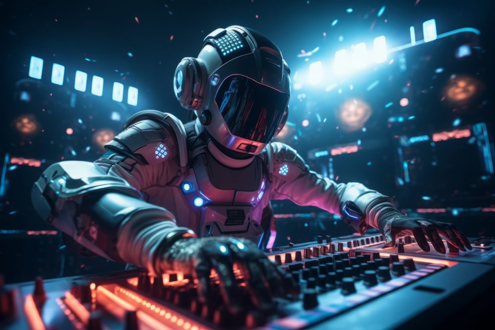 Müzisyen enstrümanla müzik yapıyor