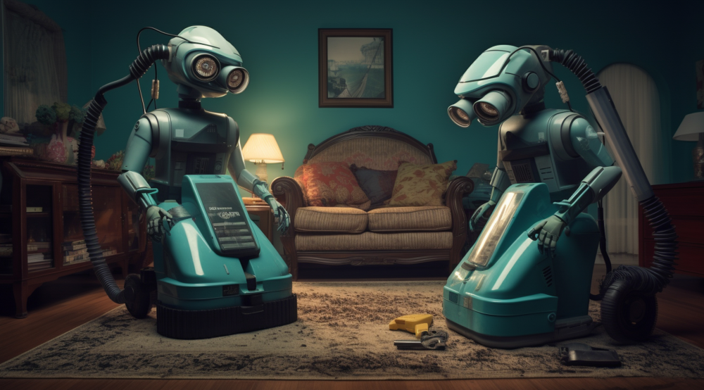 Anthropomorphic futuristic robot